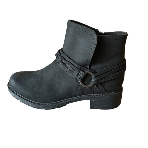 Clarks Women's 9 Hearth Kaylie Ankle Boot Leather Stacked Block Heel - Picture 5 of 10